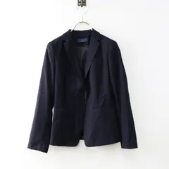 美品 ドレスプラス DRESS+ フォーマル テーラードジャケット S/ネイビー 羽織り アウター 前開き 長袖【2400014480757】