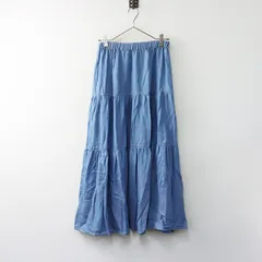 新品 チャオパニック ティピー CIAOPANIC TYPY テンセルデニムティアードスカート ONE インディゴブルー┃ロング【2400014670042】