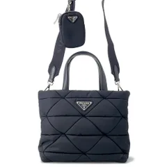 プラダ ハンドバッグ スモール パデッド Re-Nylon ナイロン/レザー 1BG373 PRADA 2way 黒