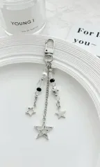 Y2K チェーン 星形 携帯 ストラップ 携帯 ケース 紐 アクセサリー