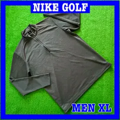 NIKE GOLF ナイキゴルフ 長袖 ロゴ刺繍 DRI-FIT ハーフジップ ゴルフシャツ XL