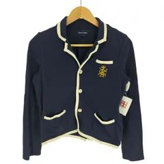 ラルフローレン RALPH LAUREN エンブレム刺繍 シングルブレスト 3B テーラード ジャケット 紺ブレ レディース  160