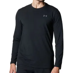 UNDER ARMOUR アンダーアーマー UA PERFORMANCE COTTON LONG SLEEVE T-SHIRT マルチスポーツ ロングＴシャツメンズ 6007849-001、Black