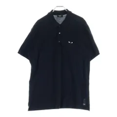 SS22 FENDI メンズ　ネイビー ホワイト　ポロシャツ 48 ポロシャツ コットン ホワイト | Fendi