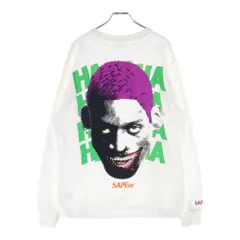 SAPEur (サプール) 両面ロゴデザイン ロッドマン クルーネック カットソー 長袖Tシャツ ホワイト A0025-370