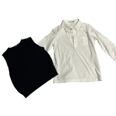 B068 おまとめ２点 子供服 MIKIHOUSE ミキハウス familiar ファミリア 長袖 シャツ チョッキ ベスト 男の子 女の子 ボーイズ ガールズ 100