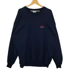 90's vintage 90年代 ヴィンテージ DISCUS ATHLETIC スウェット トレーナー 企業ロゴワンポイント刺繡 オーバーサイズ ビッグシルエット USA製 XLサイズ ネイビー