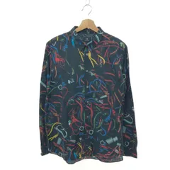 PS by PAUL SMITH ピーエスバイポールスミス 総柄シャツ サイズ:L コットン/長袖    ブラック/マルチカラー メンズ / 240001130036