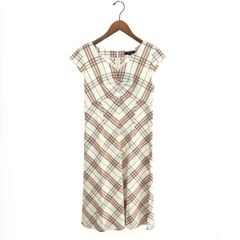 BURBERRY LONDONバーバリーチェックワンピース リネン - メルカリ