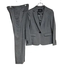 B069 COUP DE CHANCE クードシャンス セットアップ 上下 ２点 ジャケット スラックス グレー レディース 36