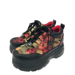 YOSUKE ヨースケ 厚底スニーカー 表記サイズ:24cm 和柄    ブラック/レッド レディース / 240001179804