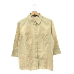 BURBERRY LONDON バーバリーロンドン 半袖シャツ サイズ:46 ホースロゴ刺繍/チェック    ベージュ レディース / 241005007366