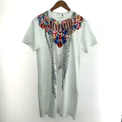 - コムデギャルソンオムプリュス ジャージーショートスリーブカットソ S プリント×ビジュー AD2019/PE-T504   ホワイト メンズ / 241007003309