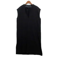 クラシカルエルフ CLASSICAL ELF カフタン調 サイドスリット 圧縮ニット ロング丈 ワンピース ブラック 黒 L ce0940074