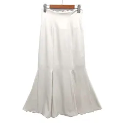 未使用品 マーキュリーデュオ MERCURYDUO バックレースアップ ストレッチ マーメイド スカート ロング丈 スリット アイボリー M 002460801101