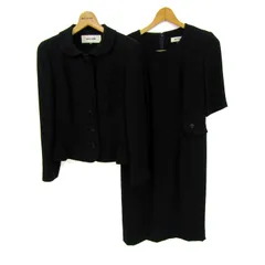 ピエールカルダン セットアップ 上下セット ジャケット ワンピース フォーマル レディース 9ARサイズ ブラック Pierre Cardin 【中古】