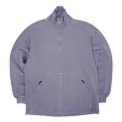 スティールブリッジ STEEL BRIDGE 未使用 デッドストック 90s 90年代 ハーフジップスウェット 無地 スタンドカラー MADE IN USA アメリカ製 ヴィンテージ 古着 トレーナー フェードネイビー XL【中古】