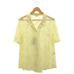 古着 ■ ② Laura シースルーフラワーシャツ レディース イエロー FREE