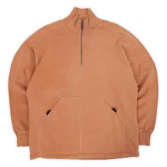 スティールブリッジ STEEL BRIDGE 未使用 デッドストック 90s 90年代 ハーフジップスウェット 無地 スタンドカラー MADE IN USA アメリカ製 ヴィンテージ 古着 トレーナー アプリコット L【中古】