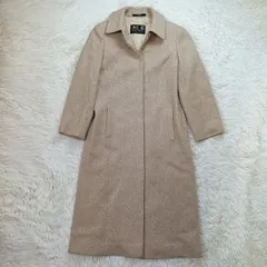 良品 DAKS ダックス カシミヤ100% ロングコート 9AR M相当 薄ベージュ系 レディース ブランド 中古