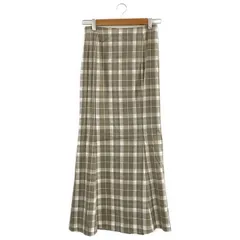 U by Spick&Span (ユーバイスピックアンドスパン) 21060212121040 チェック柄スカート レディース オリーブ 36