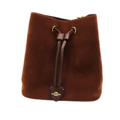 【中古】COACH コーチ CCC7 ローアン バケットバッグ  ヴィンテージ ブラウン スエード調 レザー 2WAY 巾着型 ショルダー 美品 レディース A2505341 【無料ギフトラッピング承ります】