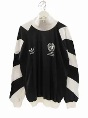 アディダス adidas 80s ジャージ トラックジャケット プルオーバー 西ドイツ製 国連 ブラック ホワイト 黒 白 42