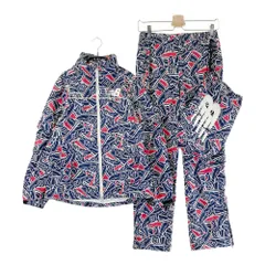 サイズ：0 NEW BALANCE GOLF ニューバランス  レインウェア 上下セットアップ 総柄 ネイビー系 [240101584581] ゴルフウェア レディース ストスト