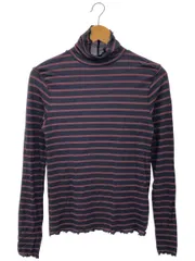 IENA LA BOUCLE (イエナラブークル) ｼｱｰﾎﾞｰﾀﾞｰ ﾊｲﾈｯｸ P/O 23070914390030 長袖カットソー レディース レッド×ネイビー FREE