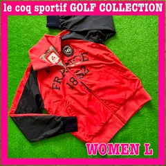le coq GOLF ルコックスポルティフゴルフ ロゴ刺繍 ワッペン 2WAY ナイロンジャケット L