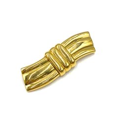 美品 YSL イヴサンローラン ヴィンテージ フラワー ブローチ ゴールド
