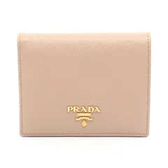 プラダ PRADA 二つ折り財布 SAFFIANO MULTIC 1MV204 ベージュ/ピンク サフィアーノレザー 二つ折財布 レディース Used B
