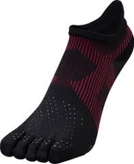 ファイテン Phiten 足王 ソッキング レーサー 5本指 ブラック/レッド 23-25 メンズ レディース ソックス 靴下 スポーツソックス 抗菌 防臭 速乾 ランニング メタックス  AL941471 ブラック×レッド
