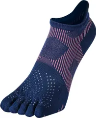 ファイテン Phiten 足王 ソッキング レーサー 5本指 ネイビー/ピンク 25-27 メンズ レディース ソックス 靴下 スポーツソックス 抗菌 防臭 速乾 ランニング メタックス  AL941773 ネイビー×ピンク