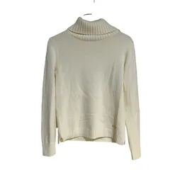 B070 BLUE LABEL CRESTBRIDG ブルーレーベル クレストブリッジ ニット セーター 長袖 ハイネック ホワイト 白系 レディース 38