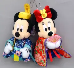 【中古】ぬいぐるみ ミッキーマウス＆ミニーマウス(ひなまつり2014) ぬいぐるみバッジセット 「ディズニー」 東京ディズニーリゾート限定