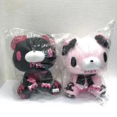 チャックスGP いたずらぐまのグル～ミ～ ぬいぐるみ lace up variation ヴィクトリアンピンク ヴィクトリアンブラック 2体セット タグ付き グルーミー　●