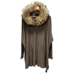 Hotel Particulier  14080510003330	 ファー付きフードニットワンピース レディース カーキ XS