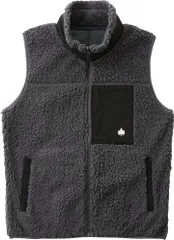 ロゴスバイリプナー LOGOS by LIPNER アウトドア 防風ボアベスト チャコールグレー M メンズ アウター ボア ファスナーポケット 防水 防寒 高耐久 ウェア ワークウェア 寒さ対策 防寒着 通勤 秋冬  35206253 -