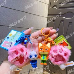 ズートピア2　ジュディ＆ニック 肉球ぬいぐるみ付き キーホルダー ストラップ