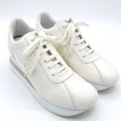 未使用 NO NAME ノーネーム SPEED JOGGER レザースニーカー 厚底 ローカット ホワイト 本革 レディース 38 24.0cm