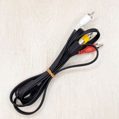 Canon AVC-DC400ST Genuine Stereo AV Cable, 3-Color RCA Connector (Yellow, Red, White), for Video and Audio, Analog Output, TV Connection, for Digital Cameras (DSLRs) EOS Kiss, PowerShot, IXY, etc. (Part Number: 80216-696)