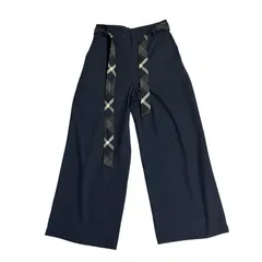 B070 BLUE LABEL CRESTBRIDG ブルーレーベル クレストブリッジ カジュアル ワイド パンツ 長ズボン パンツ ネイビー レディース 40