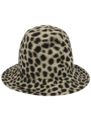 IENA (イエナ) ラビットファーレオパード柄中折れハット インポート イタリア製 ハット レディース ベージュ 57 M