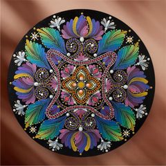マンダラ 木製壁掛けインテリア/ハンドメイド - メルカリ