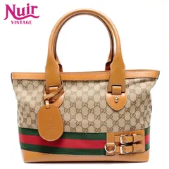 GUCCI グッチ トートバッグ GGキャンバス ショルダーバッグ シェリー【中古】