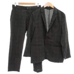プラステ PLST 22SS セットアップ スーツ サマートロピカルクロスチェックジャケット トラウザーズ パンツ M グレー系 /UO