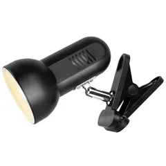 ASSEUI LEDデスクライト クリップライト E26 360°回転 読書 仕事 PC電気 スタンド作業デスク 卓上 ランプ に適用 付属のLED電球(ブラック)