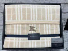  未使用品 BURBERRY シール織綿毛布　シングル用