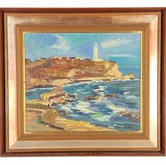 宮腰潤 「セーヌ川/ポン・マリー橋(パリ)」油彩 10号 風景画 1978年